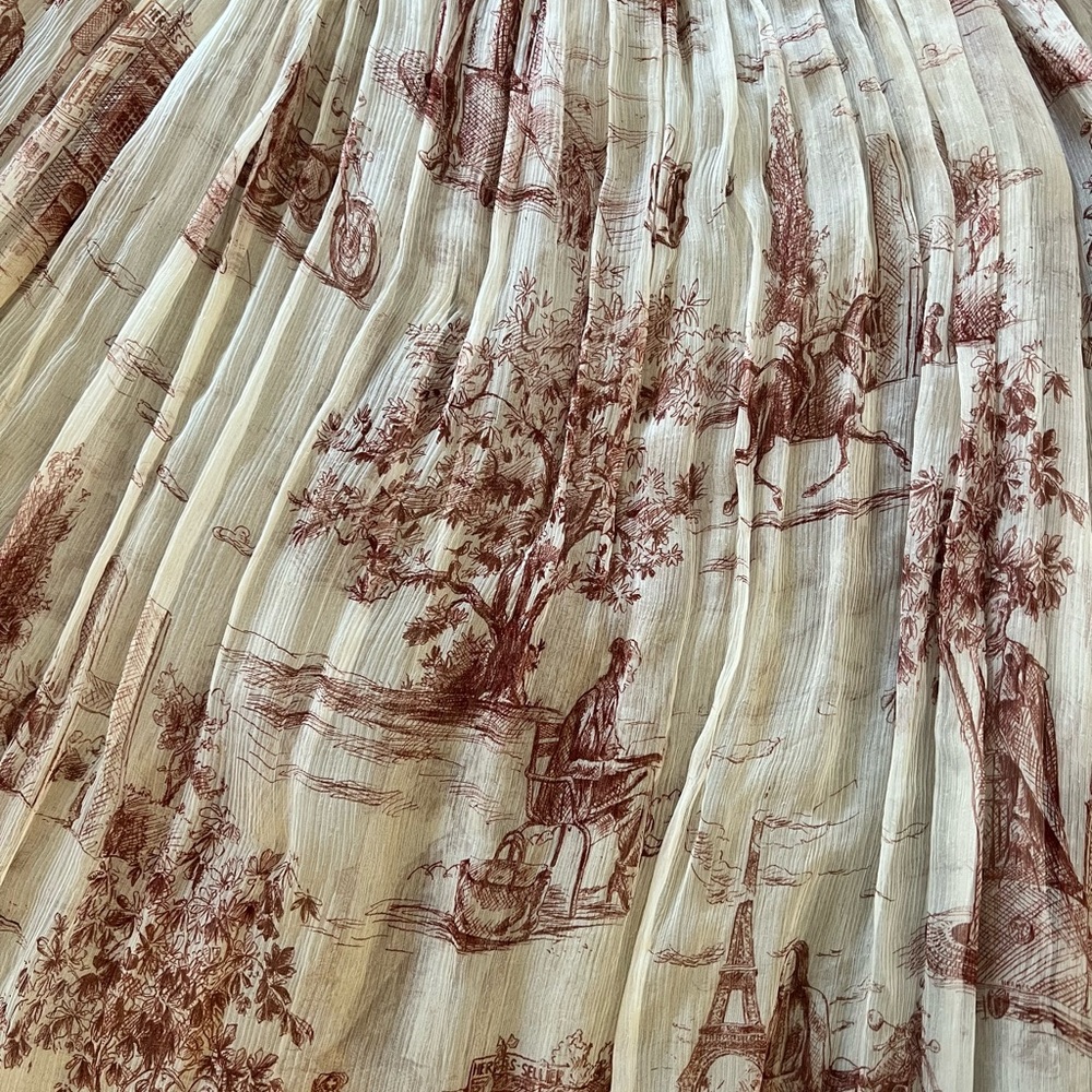 Hermes silk wrap skirt